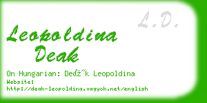 leopoldina deak business card